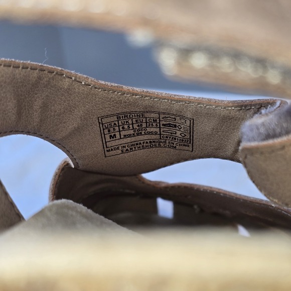 Earth Origins‎ Options Sandals Comfort Slingback Taupe Cutout Casual Shoes - Picture 12 of 16